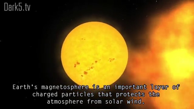 Earth's magnetosphere is an important layer of charged particles that protects the atmosphere from solar wind.
