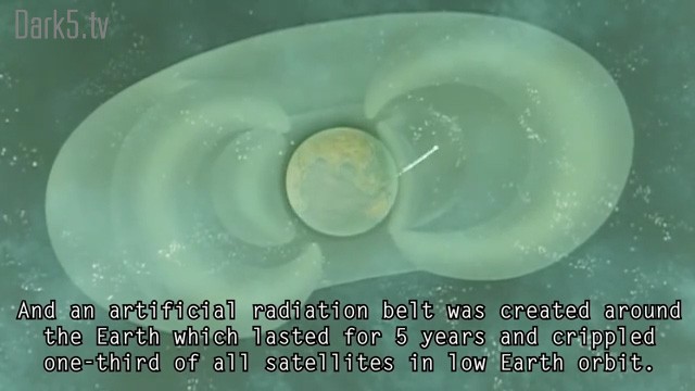 And an artificial radiation belt was created around the Earth which lasted for 5 years an crippled one-third of all satellites in low Earth orbit.