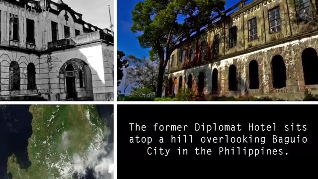 The former Diplomat Hotel sits atop a hill overlooking Baguio City in the Philippines.