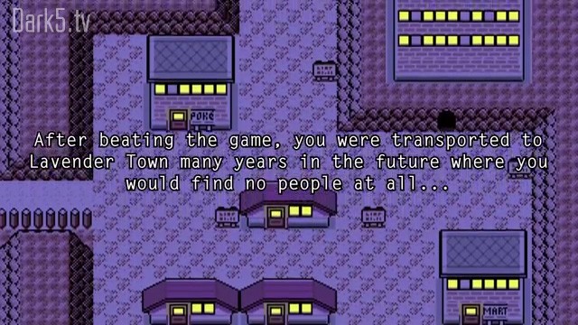 After beating the game, you were transported to Lavender Town many years in the future where you would find no people at all...
