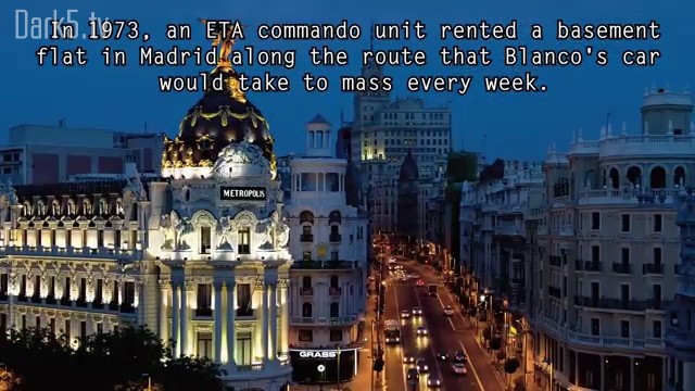 In 1973, an ETA commando unit rented a basement flat in Madrid along the route that Blanco's car would take to mass every week.