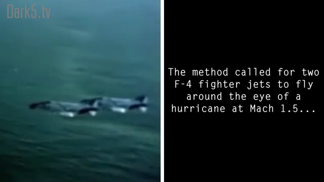 The method called for two F-4 fighter jets to fly around the eye of a hurricane at Mach 1.5...