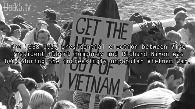 The 1968 US presidential election between Vice President Hubert Humphrey and Richard Nixon was held during the increasingly unpopular Vietnam War.