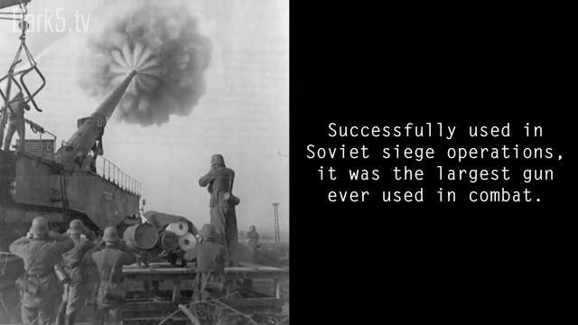Successfully used in Soviet siege operations, it was the largest gun ever used in combat.