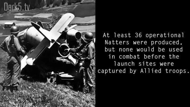 At least 36 operational Natters were produced, but none would be used in combat before the launch sites were captured by Allied troops.