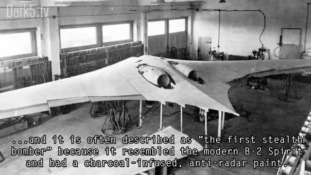 ...and it is often described as "the first stealth bomber" because it resembled the modern B-2 Spirit and had a charcoal-infused, anti-radar paint.